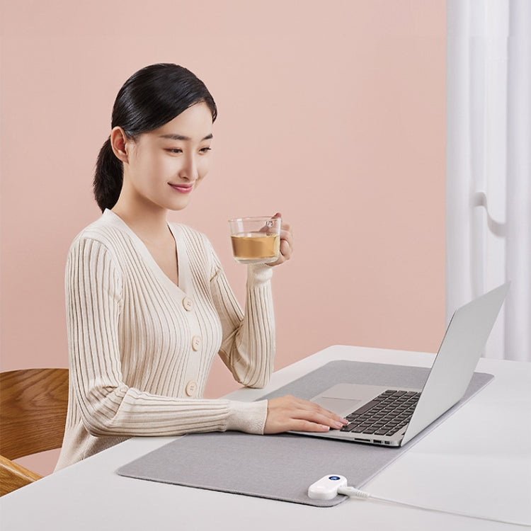 Intelligent Digital Display Timing Heating Mouse Pad Office Desktop Electric Heating Mat, CN Plug, Style:Rabbit 80x33cm