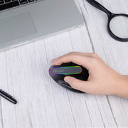 DELUX M618DB 6-Keys 1600 DPI RGB Vertical Wireless Bluetooth Dual-Mode Mouse(Lithium Bluetooth Version)