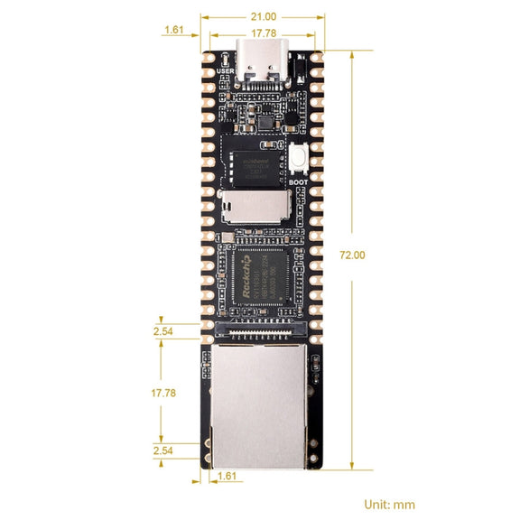 Waveshare LuckFox Pico Plus RV1103 Linux Micro Development Board, With Ethernet Port with Header