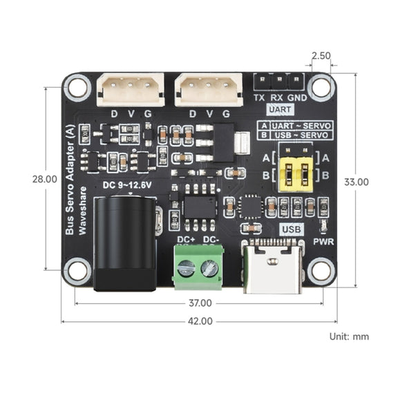 Waveshare 25514 Serial Bus Servo Driver Board, for ST/SC Series Serial Bus Servos