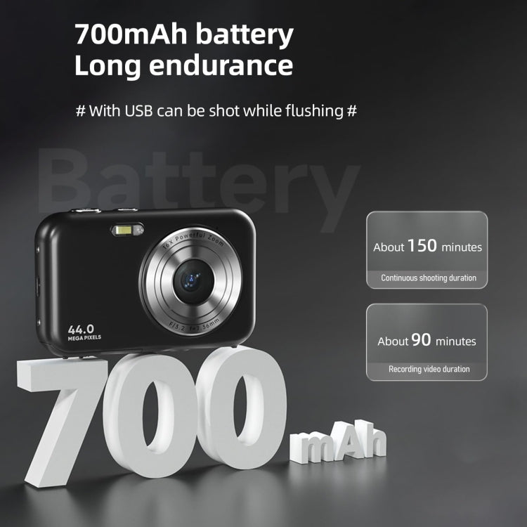 DC406L 2.4-Inch 1080P Mini HD 16X Zoom Digital Camera Home Children Camera AU Plug(Pink)