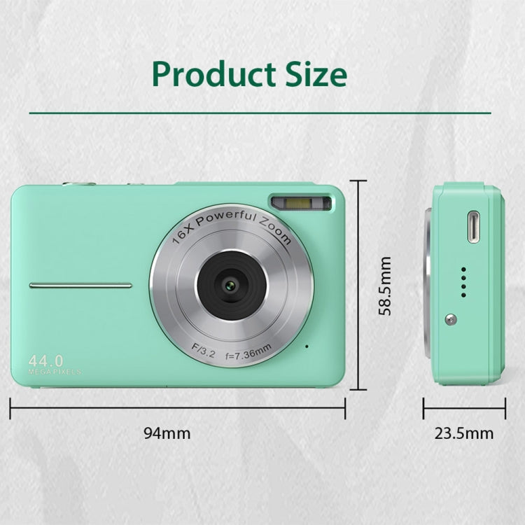 DC403L-AF 2.4-Inch 16X Zoom HD Digital Camera Mini Children Photography Camera EU Plug(Black)