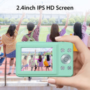 DC403L-AF 2.4-Inch 16X Zoom HD Digital Camera Mini Children Photography Camera EU Plug(Black)
