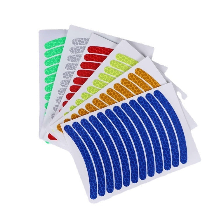 Jg-Phc-12 Children Bicycle Scooter Reflective Sticker Night Warning Riding Contour Sticker(Fluorescence Yellow)