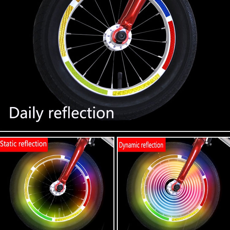 Jg-Phc-12 Children Bicycle Scooter Reflective Sticker Night Warning Riding Contour Sticker(Fluorescence Yellow)