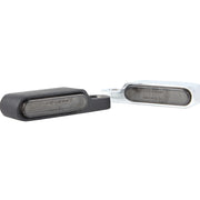 2 PCS Motorcycle Handle Turn Light Metal LED Indicator Light(Silver)