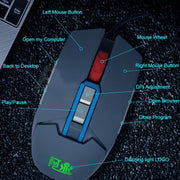 MOS9A 9 Keys 1600DPI Office Game USB Voice-Activated Voice Macro Programming Mouse, Cable Length: 2m