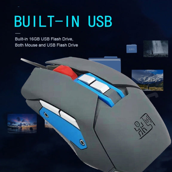 MOS9A 9 Keys 1600DPI Office Game USB Voice-Activated Voice Macro Programming Mouse, Cable Length: 2m