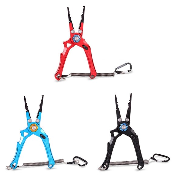 Multifunctional Open-Loop Lead-Pressing Fishing Pliers With Lock(Blue)