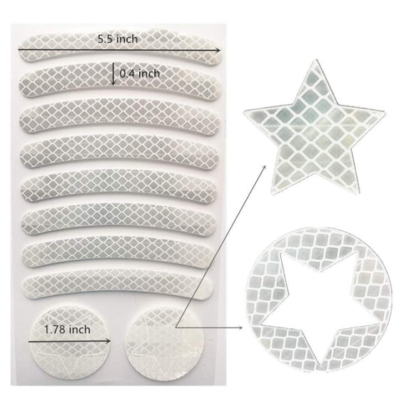 Bicycle Honeycomb Reflective Sticker Night Reflective Logo Grid Stripe Warning Strip(Blue)