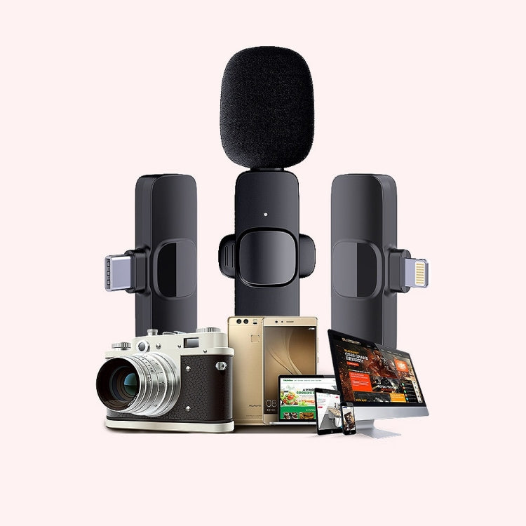 Lavalier Wireless Microphone Mobile Phone Live Video Shooting Small Microphone, Specification: 8 Pin Direct 1 To 1