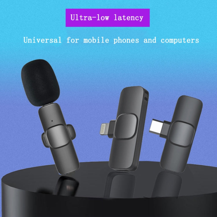 Lavalier Wireless Microphone Mobile Phone Live Video Shooting Small Microphone, Specification: Type C 1 To 2