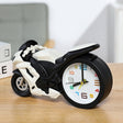 Motorcycle Alarm Clock Ornaments Creative Child Gift Clock(White Motorcycle Racing) - Alarm Clocks by PMc TechLife | Online Shopping South Africa | PMc TechLife | Buy Now Pay Later Mobicred