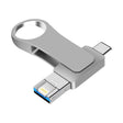64GB USB 3.0 + 8 Pin + USB-C / Type-C 3 in 1 Mobile Computer Metal U-Disk(Silver) - U Disk & Card Reader by PMC TechLife | Online Shopping South Africa | PMC TechLife | Buy Now Pay Later Mobicred