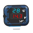 12-24V Motorcycle Modified Electronic Meter Voltage Temperature Table With USB Car Charger(Blue Red) - Electrical Instruments by PMC TechLife | Online Shopping South Africa | PMC TechLife | Buy Now Pay Later Mobicred
