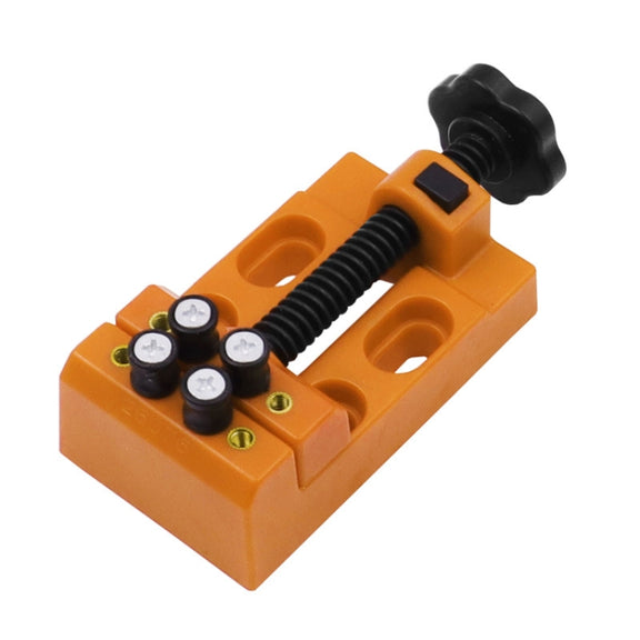 Eight-Hole Mini Flat Bench Vise Bodhi Beads Walnut Fixture(Orange)