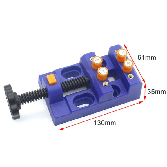 Eight-Hole Mini Flat Bench Vise Bodhi Beads Walnut Fixture(Orange)