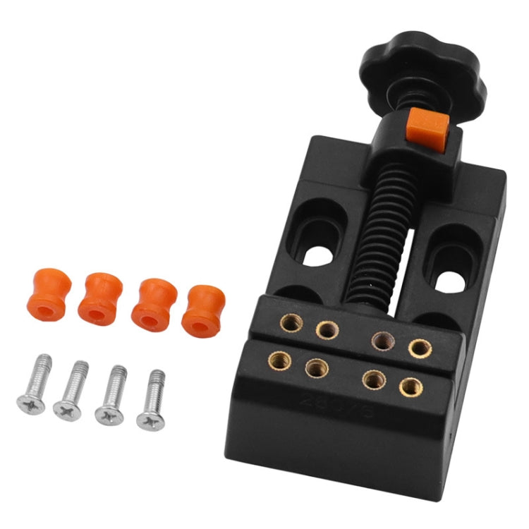 Eight-Hole Mini Flat Bench Vise Bodhi Beads Walnut Fixture(White)