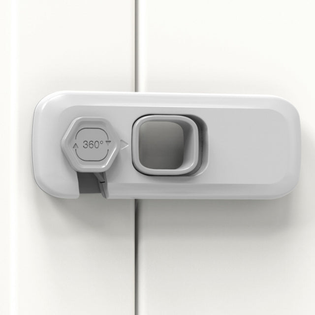 Children Anti-pinch Hand-opening Door Safety Lock(Light Gray)
