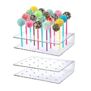 2pcs / Set 20-Hole Lollipop Stand Snack Stick Display Stand(Transparent)