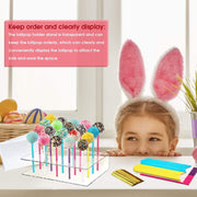 2pcs / Set 20-Hole Lollipop Stand Snack Stick Display Stand(Transparent)