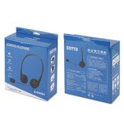 SOYTO SY490 Teaching Office Network Class Student Education Computer Headset, Style: Double Ear Black Separation USB