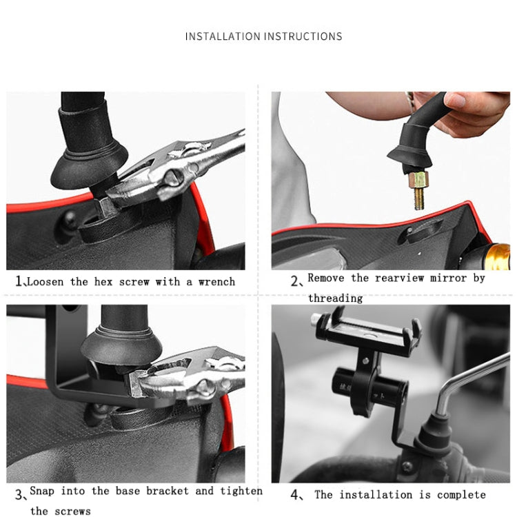Bicycle Aluminum Alloy Conversion Bracket Extension Rack(Red)