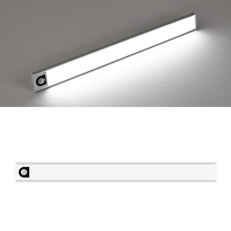 Intelligent Automatic Human Body Induction Wireless LED Lamp 20cm(Silver + White Light)