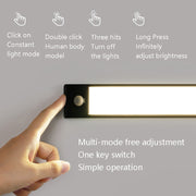 Intelligent Automatic Human Body Induction Wireless LED Lamp 20cm(Black + Warm Light)