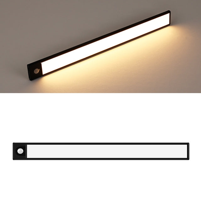 Intelligent Automatic Human Body Induction Wireless LED Lamp 40cm(Black + Warm Light)