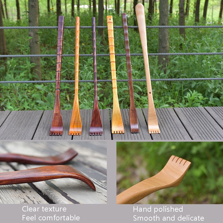 BQR01 Back Scratcher Long Handle Wooden Massage Scratcher, Style: Round Nature Color