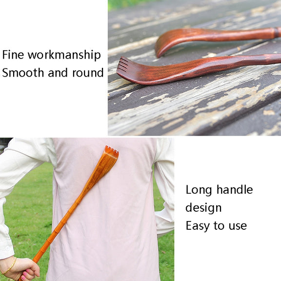 BQR01 Back Scratcher Long Handle Wooden Massage Scratcher, Style: Round Nature Color