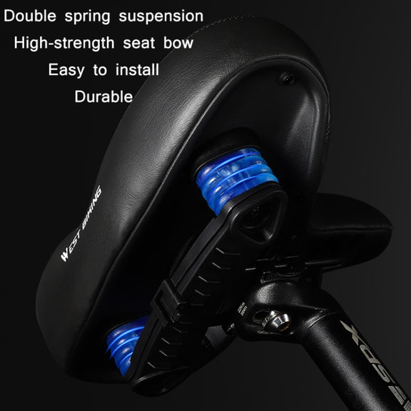 WEST BIKING Bicycle Big Butt Shock Absorption Soft Saddle(Groove Type)