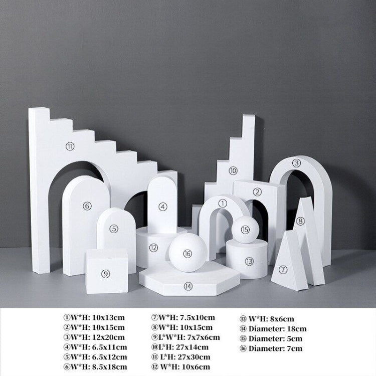 16 In 1 Photography Geometry Foam Cube Photo Studio Props(White)