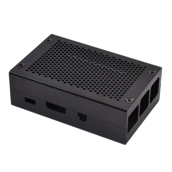 Aluminum Alloy Shell Grid Cooling Box For Raspberry Pi 3 Model B Pi 2/B + Black