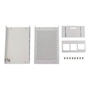 Aluminum Alloy Shell Grid Cooling Box For Raspberry Pi 3 Model B Pi 2/B + Silver with Fan