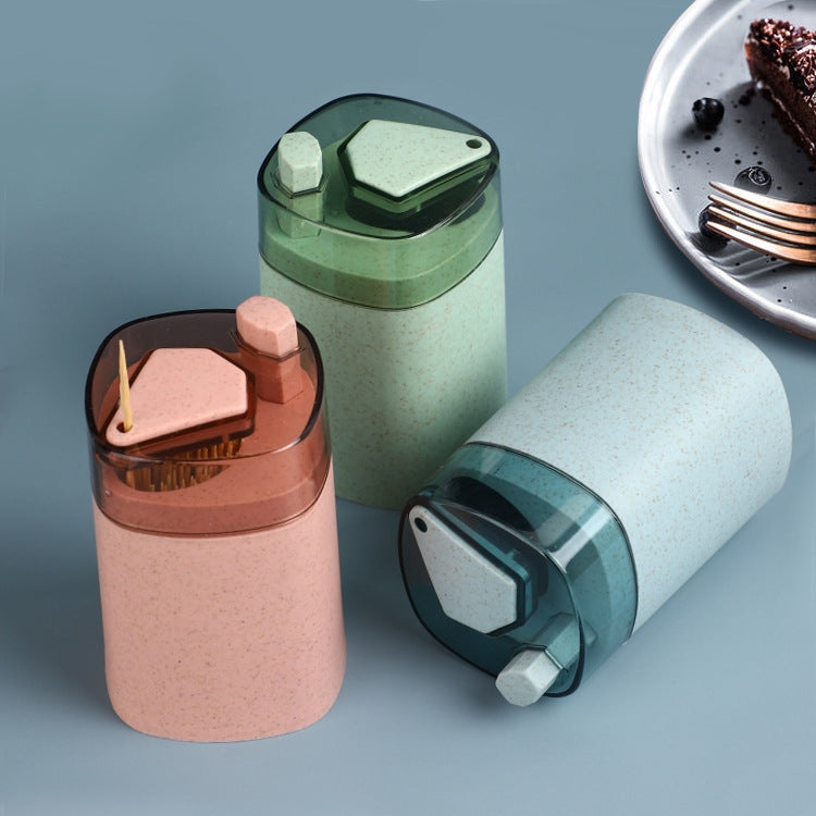 MS-263 Press Toothpick Box Kitchen Gadget(Wheat Green)