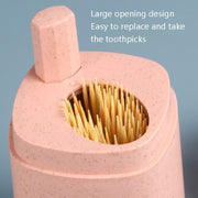 MS-263 Press Toothpick Box Kitchen Gadget(Blue Yellow)