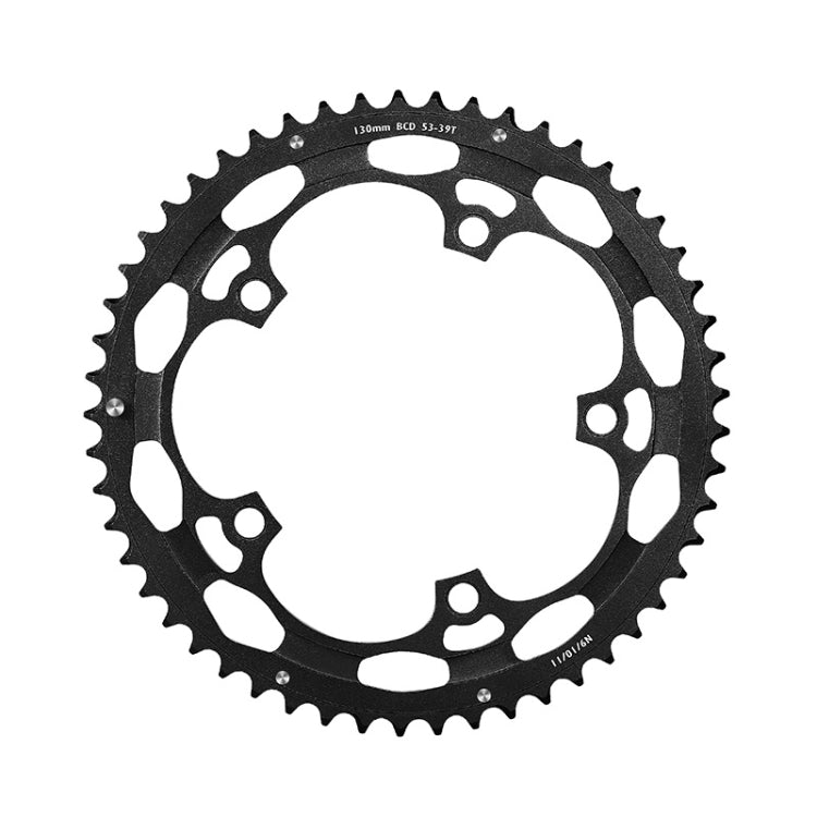 WEST BIKING YP0719274 53-39T Road Bike Crank Racing Double Disc(Black)