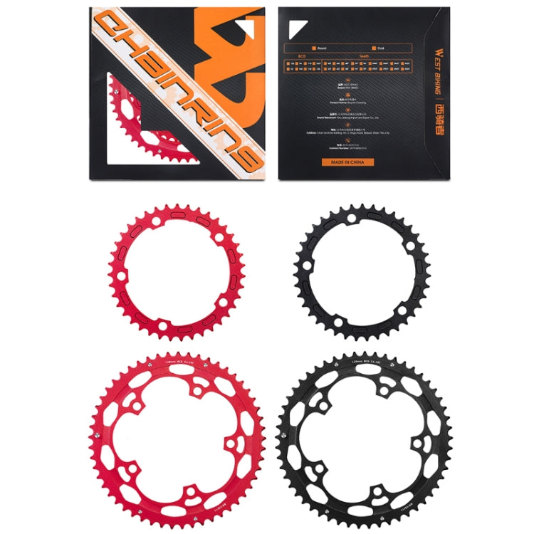 WEST BIKING YP0719274 53-39T Road Bike Crank Racing Double Disc(Black)