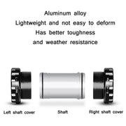 WEST BIKING Mountain Road Bike Screw-In Bearing Bottom Axle(Silver)