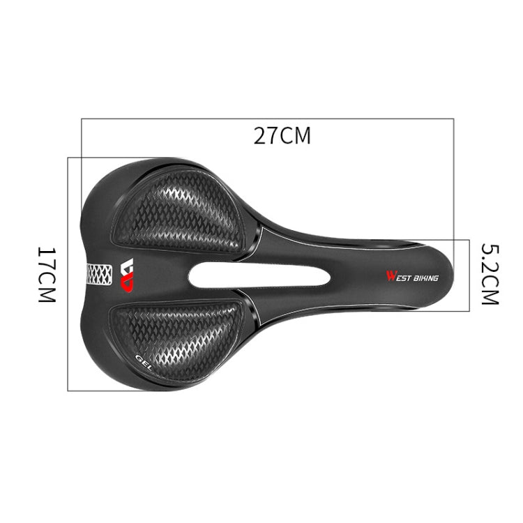 WEST BIKING Bicycle Riding Comfortable Silicone Saddle, Style: Fish Scale (Sponge)