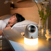 TW-L47 Small Rocket Portable Clock LED Projection Lamp(Beige)