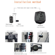 SUNDING SD-581 Bicycle Wired Code Meter Speedometer Odometer(English Display)