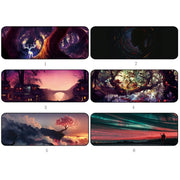 Hand-Painted Fantasy Pattern Mouse Pad, Size: 300 x 800 x 5mm Seaming(5 Volcanic Tree)