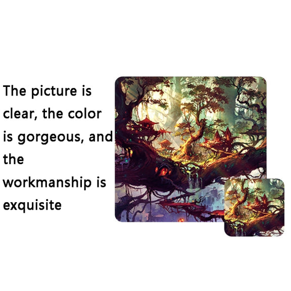Hand-Painted Fantasy Pattern Mouse Pad, Size: 300 x 800 x 5mm Seaming(5 Volcanic Tree)