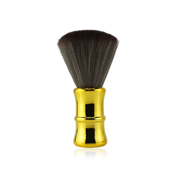 Electroplating Broken Hair Brush Haircut Neck Cleaning Brush(Two-section Gold)