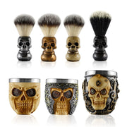 Skull Cleansing Shaving and Foaming Tools, Color Classification: Beard Brush Black