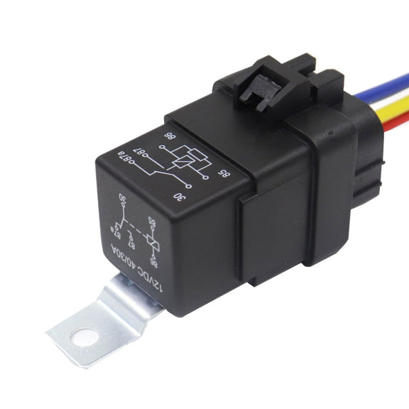 1040 5 Pin Water-resistant Integrated Automotive Relay With Bracket, Rated voltage: 24V