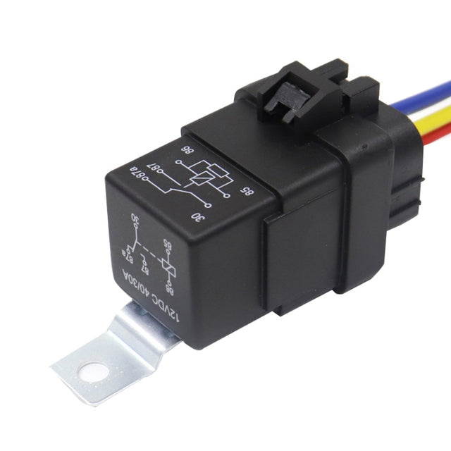 1040 5 Pin Water-resistant Integrated Automotive Relay With Bracket, Rated voltage: 24V
